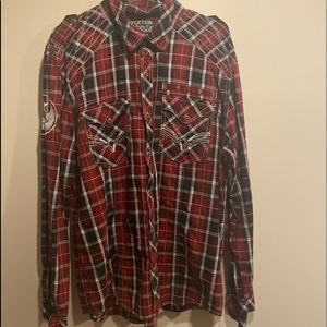 Affliction Black Premium Button Down Shirt